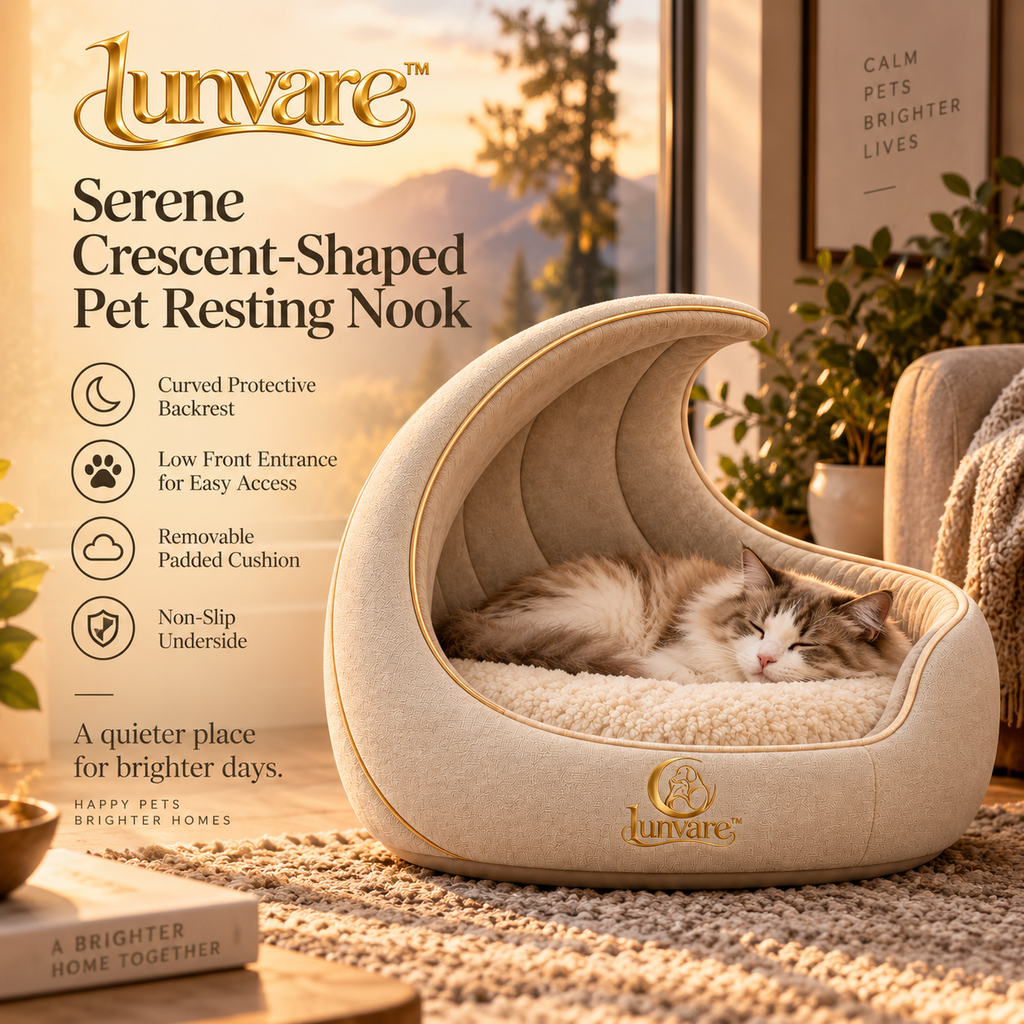 lunvare™ Serene Crescent Pet Resting Nook