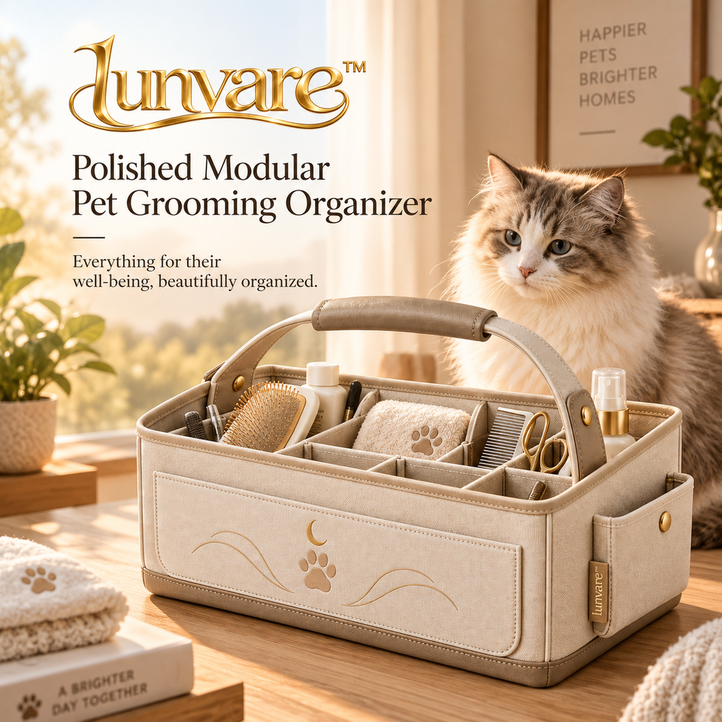 lunvare™ Polished Modular Pet Grooming Organizer