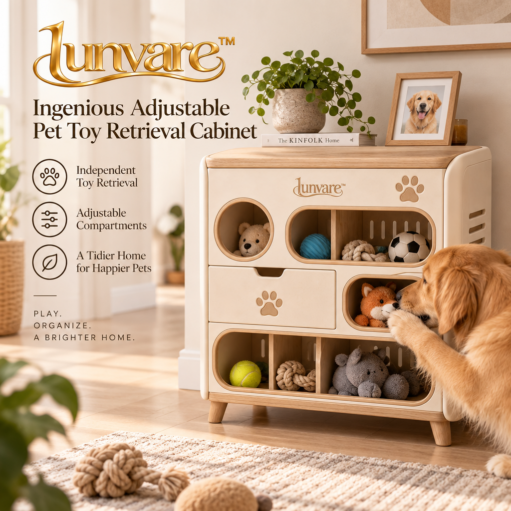lunvare™ Ingenious Adjustable Pet Toy Retrieval Cabinet