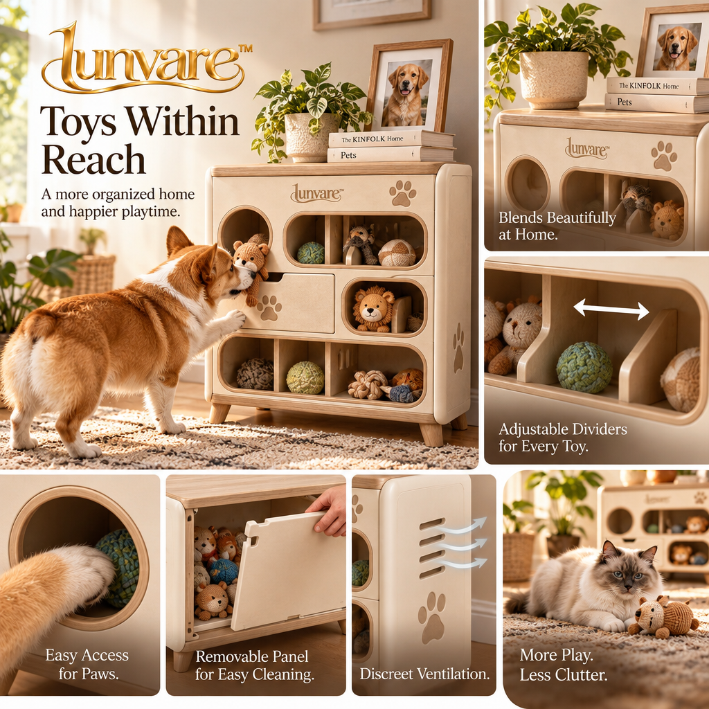 lunvare™ Ingenious Adjustable Pet Toy Retrieval Cabinet