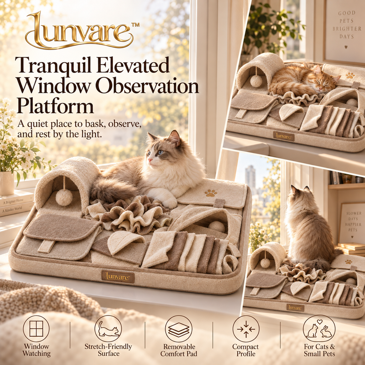 lunvare™ Curious Layered Hide-and-Seek Activity Mat