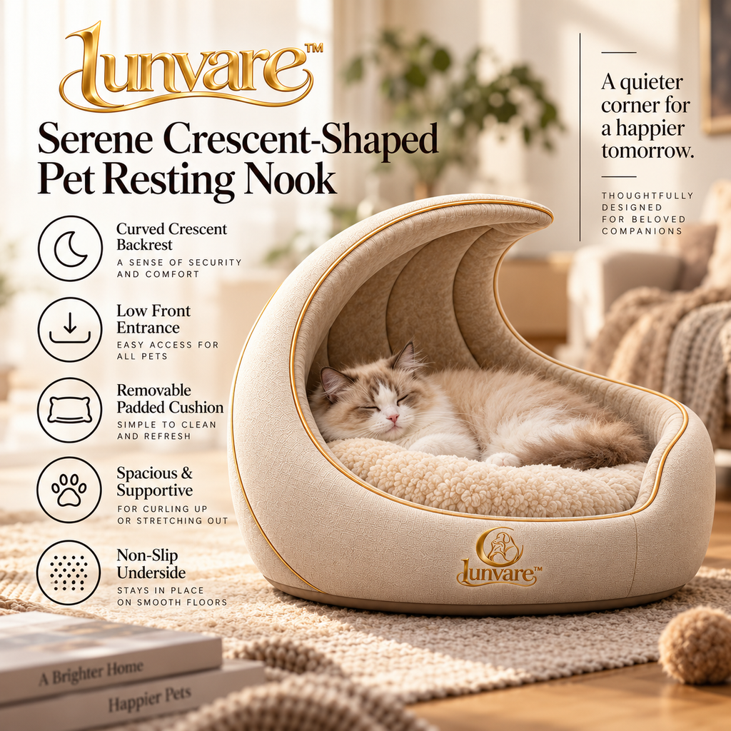 lunvare™ Serene Crescent Pet Resting Nook