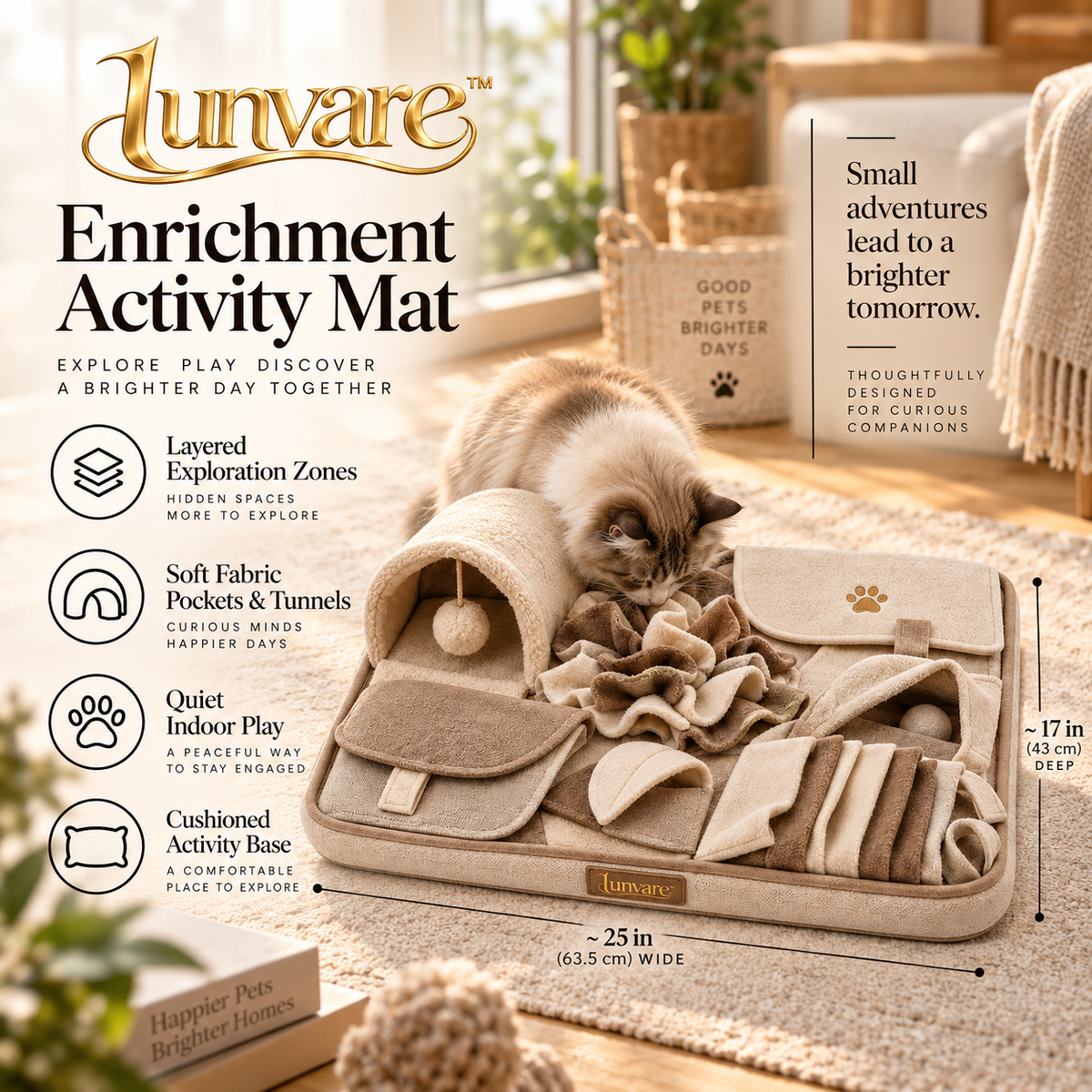 lunvare™ Curious Layered Hide-and-Seek Activity Mat