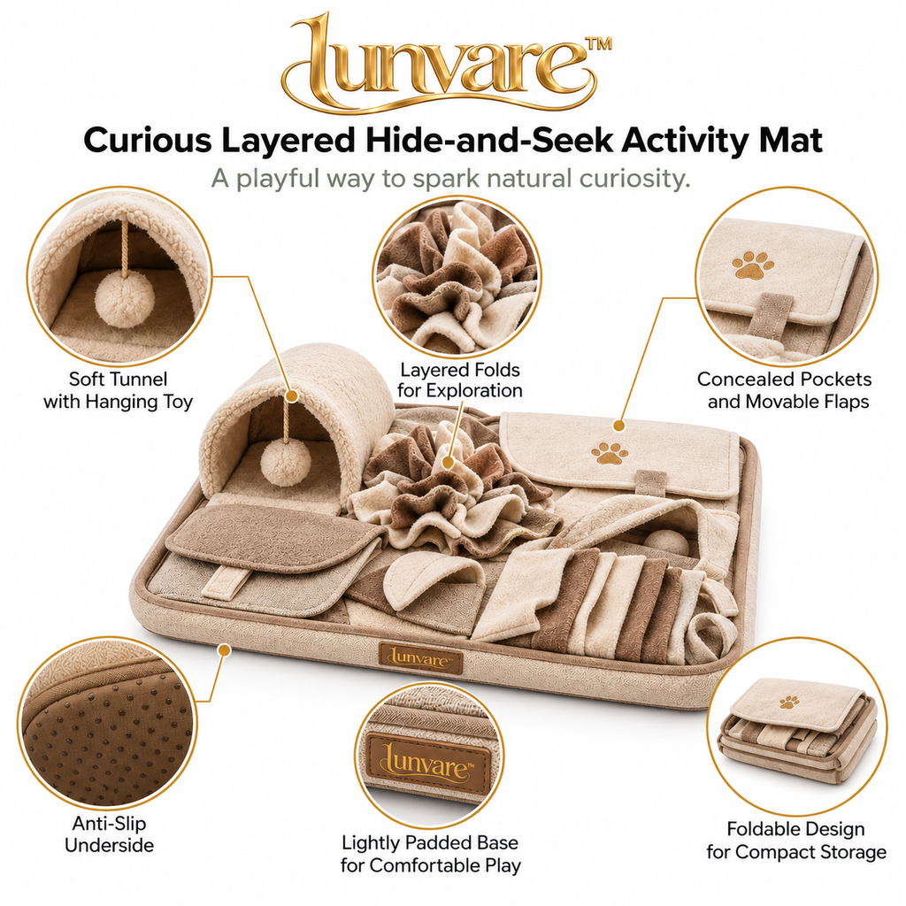 lunvare™ Curious Layered Hide-and-Seek Activity Mat