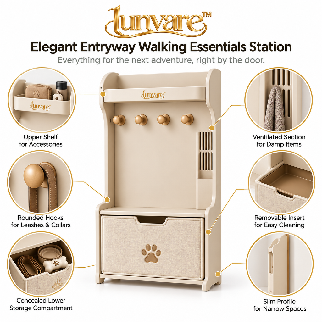 lunvare™ Elegant Entryway Walking Essentials Station