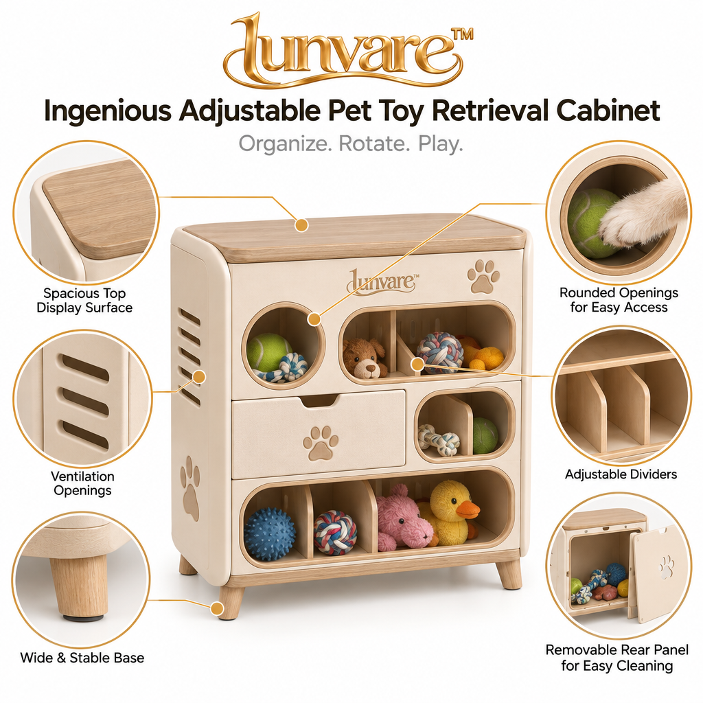 lunvare™ Ingenious Adjustable Pet Toy Retrieval Cabinet
